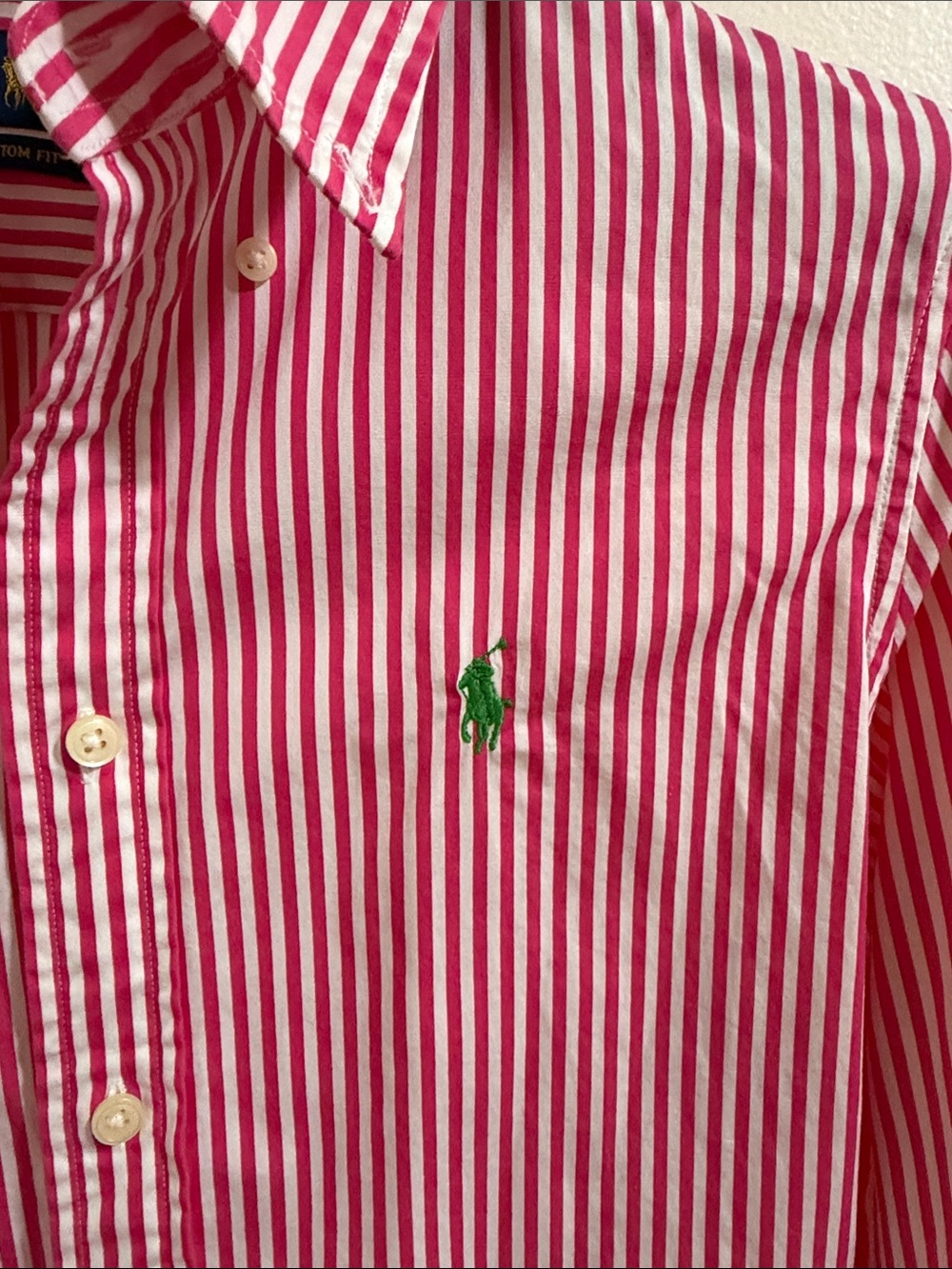 Ralph Lauren Pink and White Striped Button-Down Shirt - Picture 5 of 7